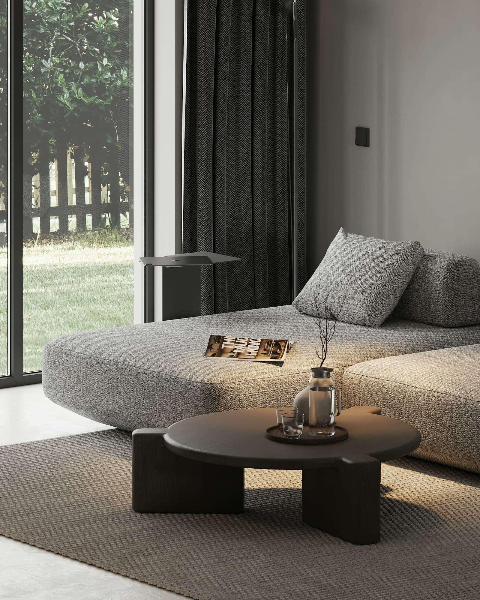 A styled modern living room